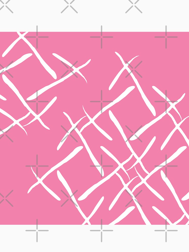 White cross marks on pink background by flamendes