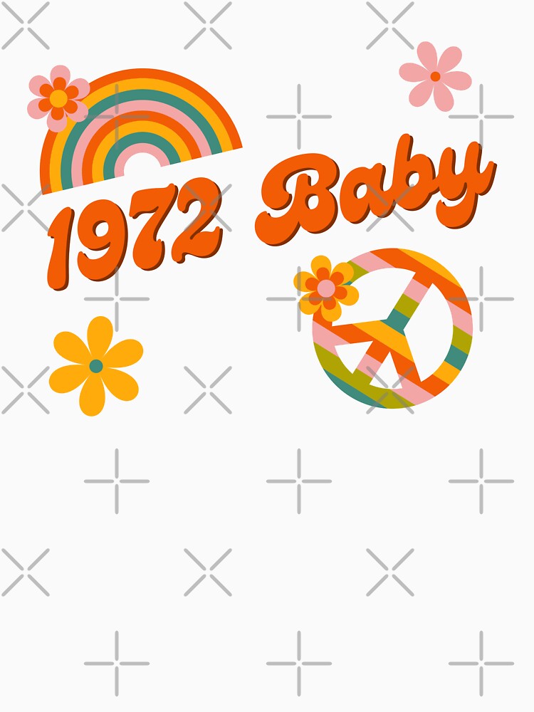 1972 Baby Retro Flowers Peace Sing Groovy Hippie Colors by Brasilia