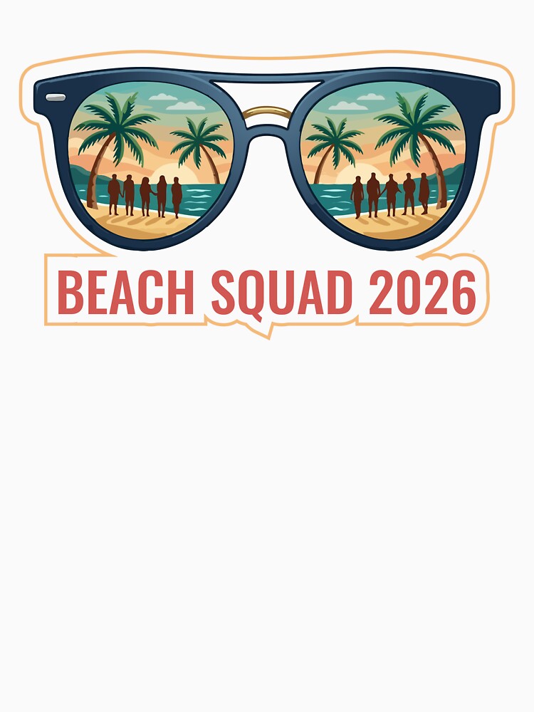 Beach Quad 2026 Summer Surfing Group Vacation Art by PixelWaveBD