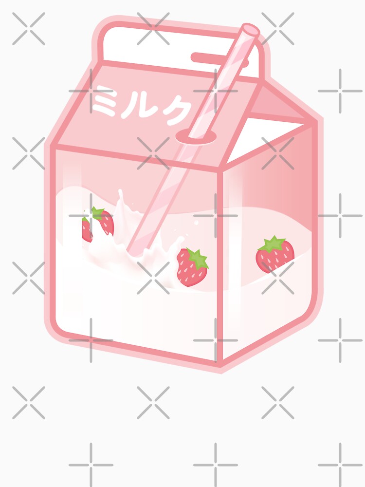 90s japanese Starwberry milk funny retro by Pau Baz
