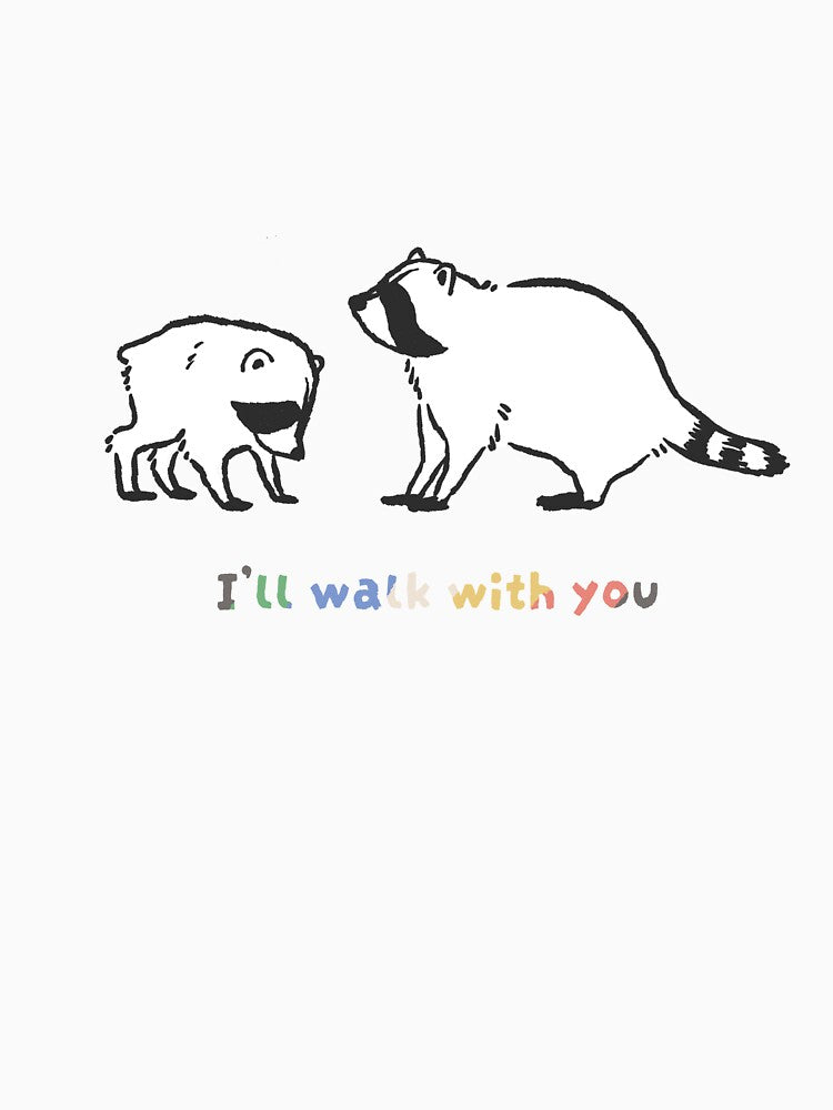 I'll walk with you: Jimothy the raccoon disability pride art by PumpkiePieStudio
