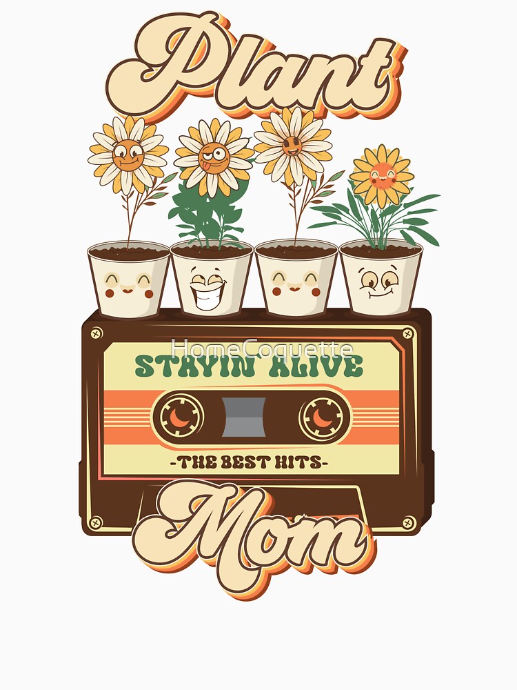 Mothers day plant  lover groovy cassette Retro hippie mom by HomeCoquette