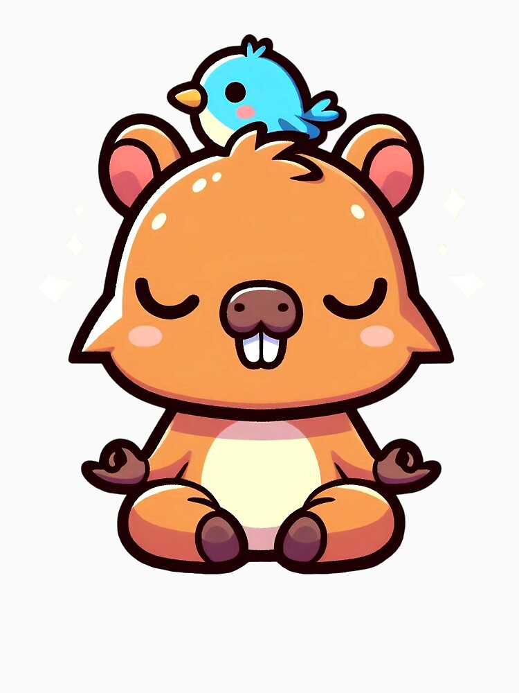 Zen Capybara Meditating - Funny Relaxed Animal by GREENZ0NE