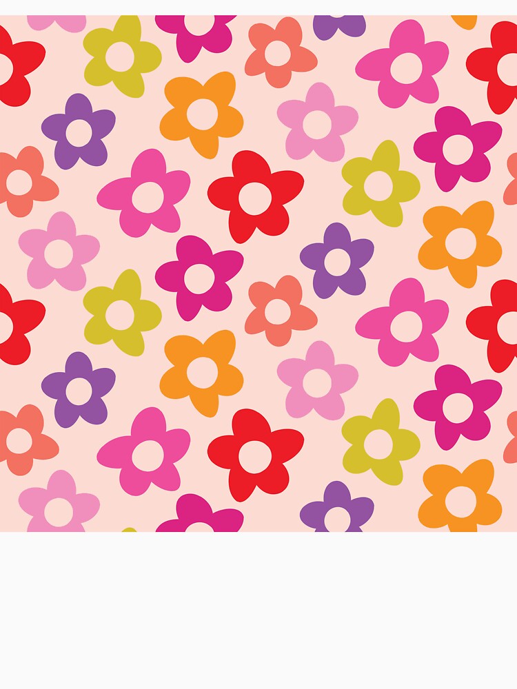 Groovy Rainbow Floral Pattern by newburyboutique