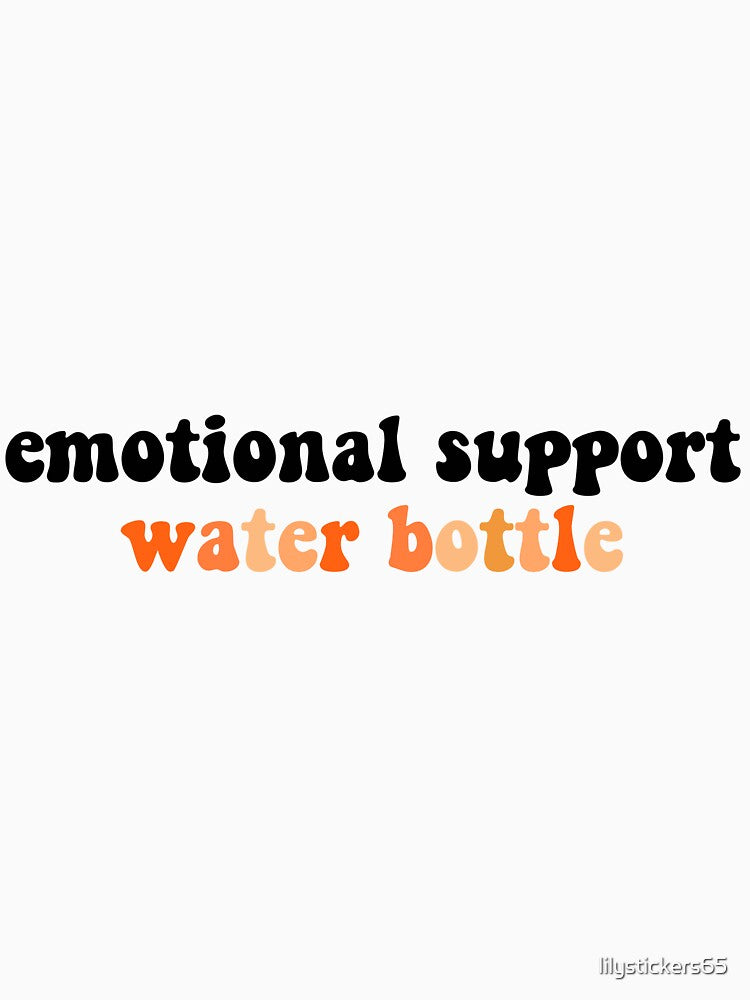 multicolor emotional support water bottle (orange) by lilystickers65