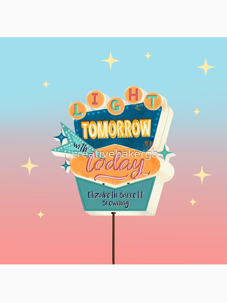 Light Tomorrow with Today Retro Diner Sign // pastel colours by creativebakergb