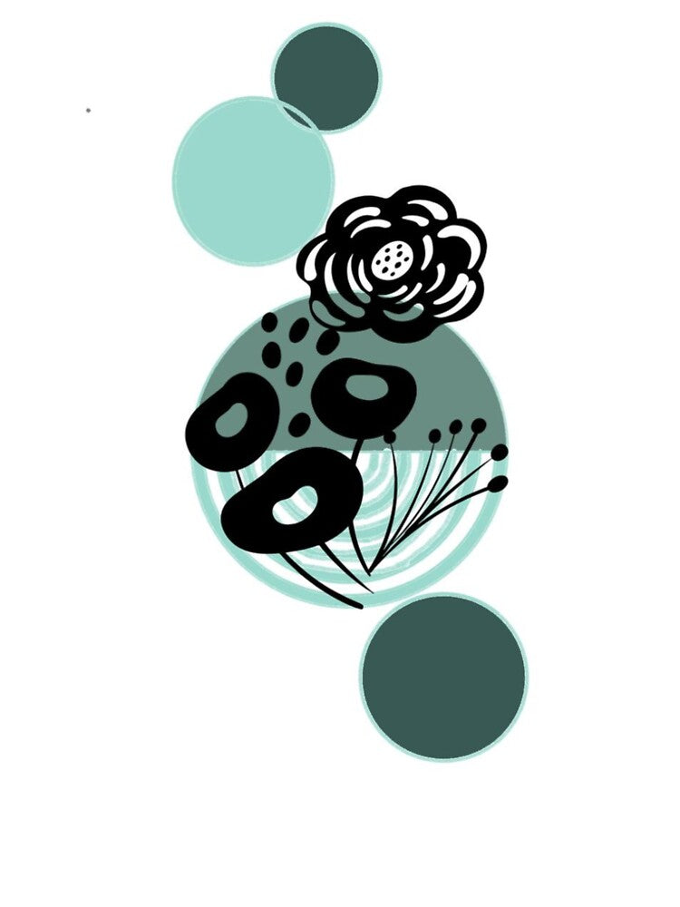 Boho Soul Floral Illustration | Bohemian Aesthetic Art Print by dremneaw