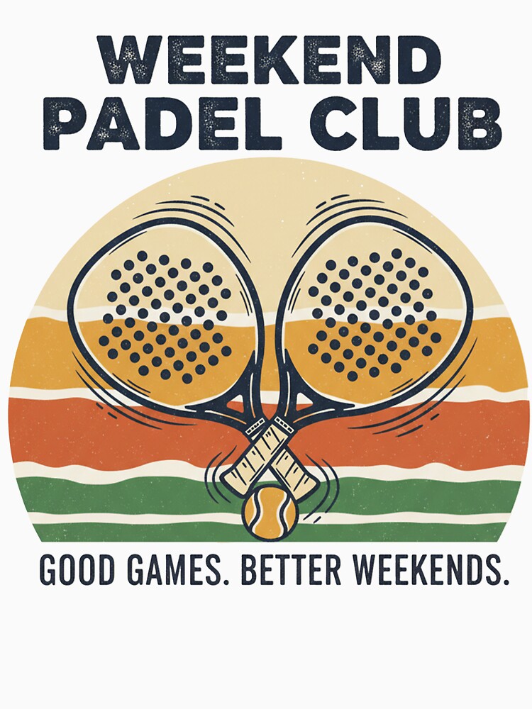 Weekend Padel Club Retro Racket Design by CourtCStore