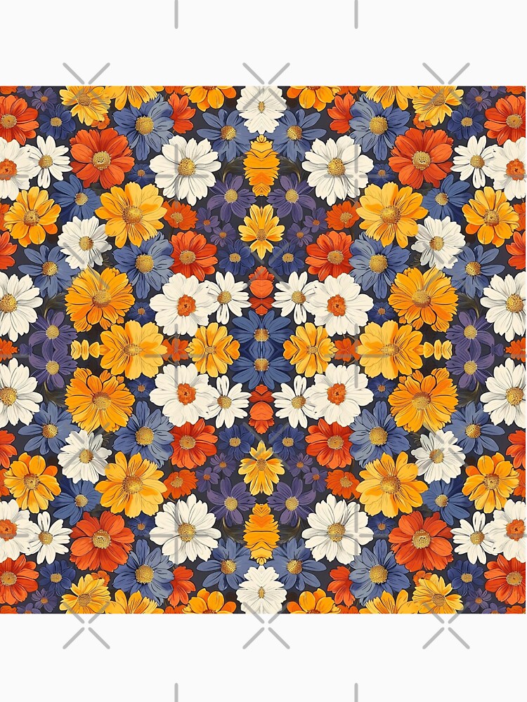 Waterproof flowers. Retro Groovy pattern. by AnnDart