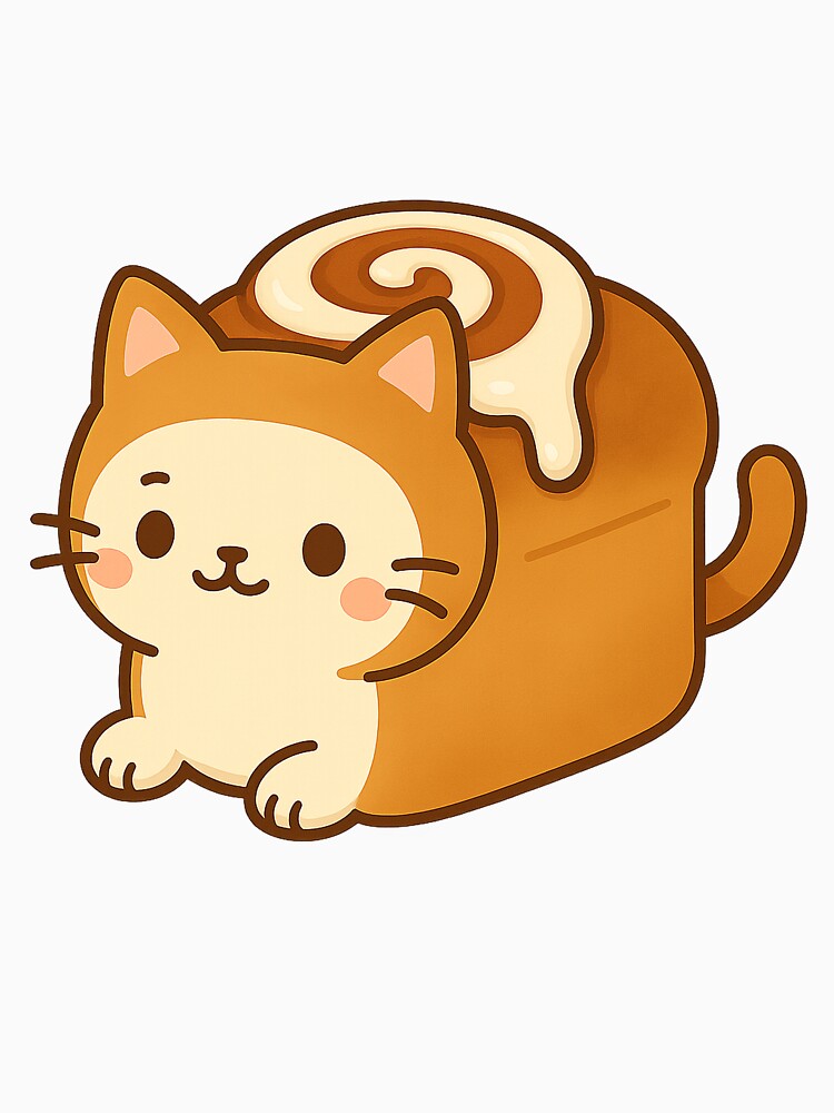 Cinna-Loaf Cat – Cozy Cinnamon Roll Kitty Sticker by Tripconic