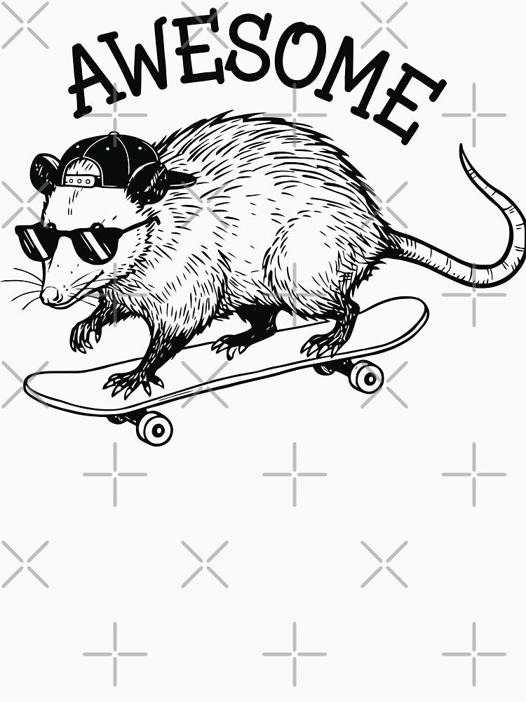 Awesome Possum Funny Skateboarding Animal by Y-Vibes