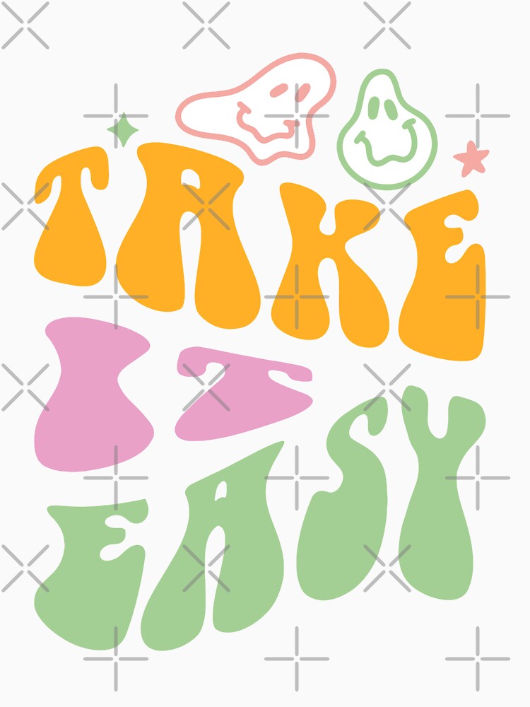 'Take It Easy' Retro Style Typography with Vintage Colors by Noma-Design