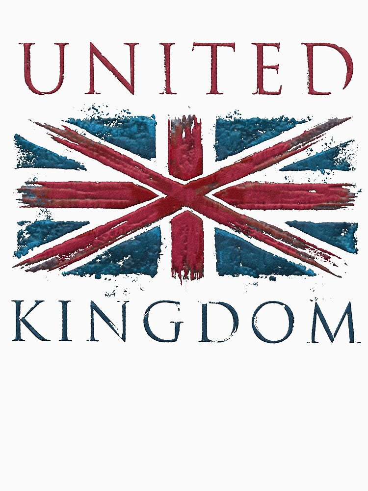grunge and rusty united kingdom x flag - embroidery iron patch textured graphic artwork by hayrpictures