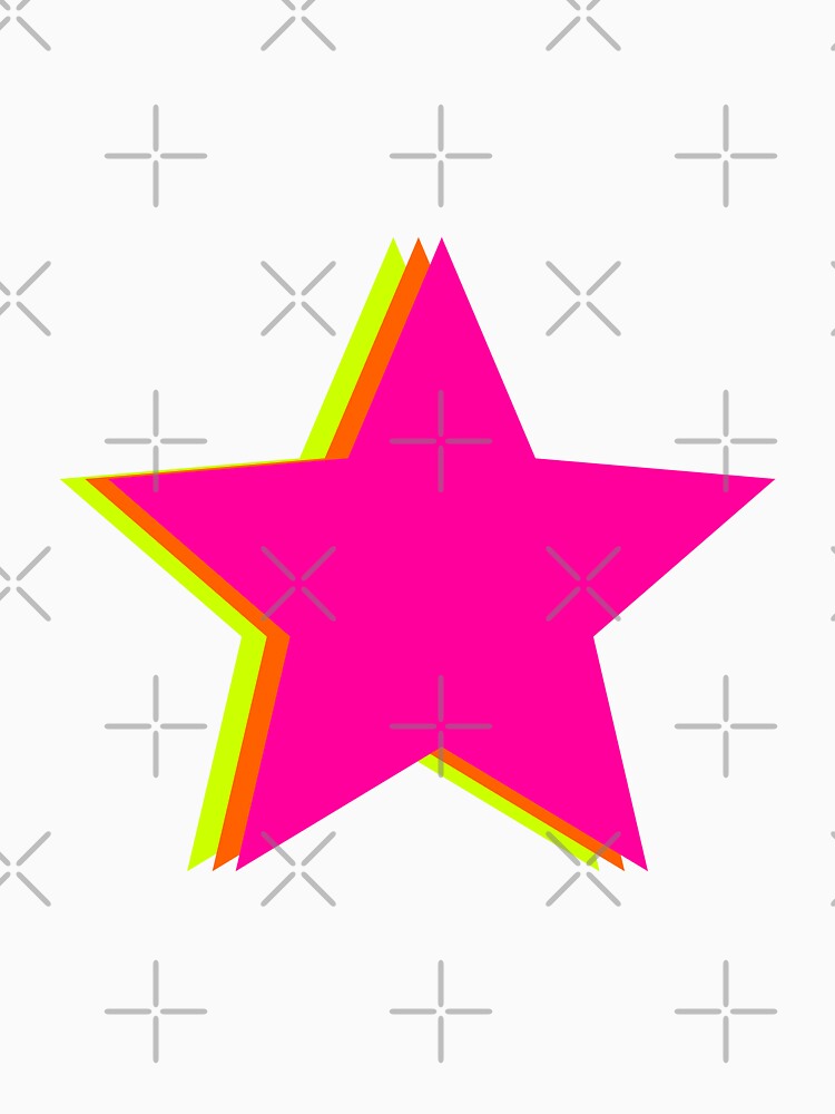 Preppy neon pink, green and orange star by SUUSCK ★
