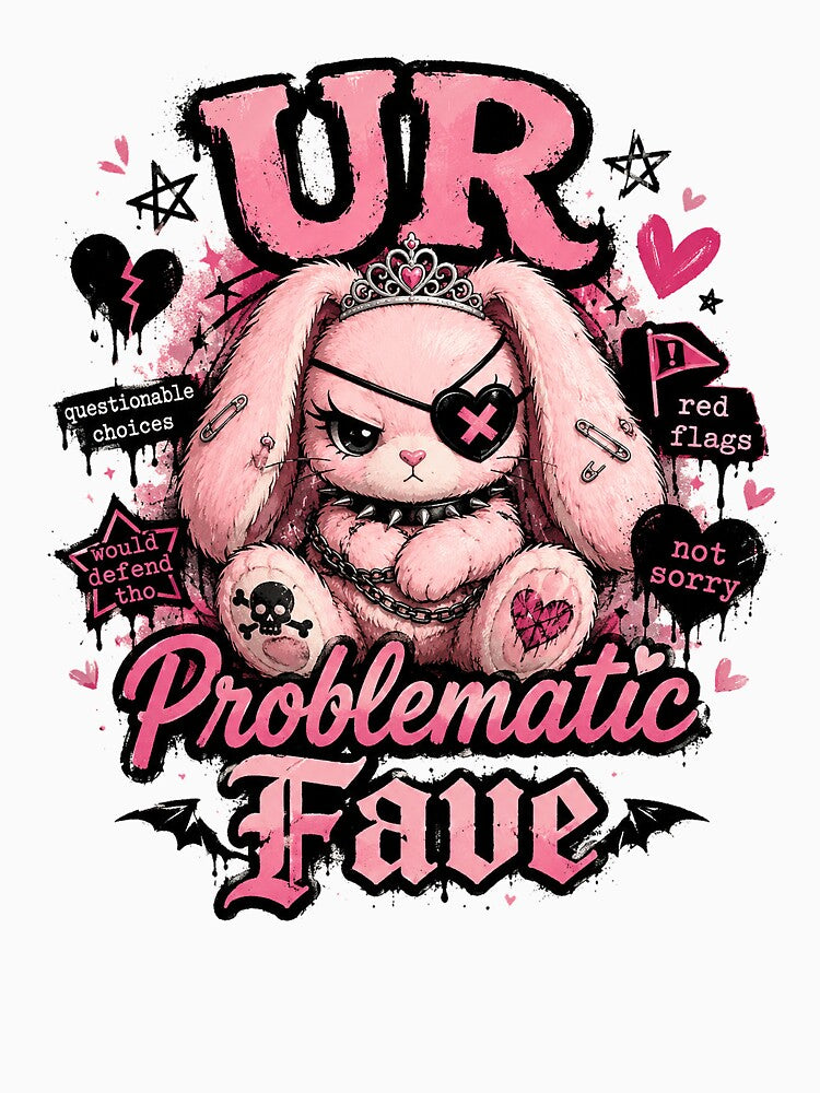 UR Problematic Fave | Cute Goth Bunny Meme Aesthetic by ChickenFund