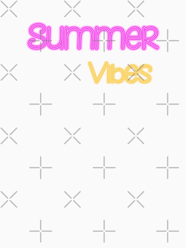 Neon summer vibes text on brick wall by AnnArtshock