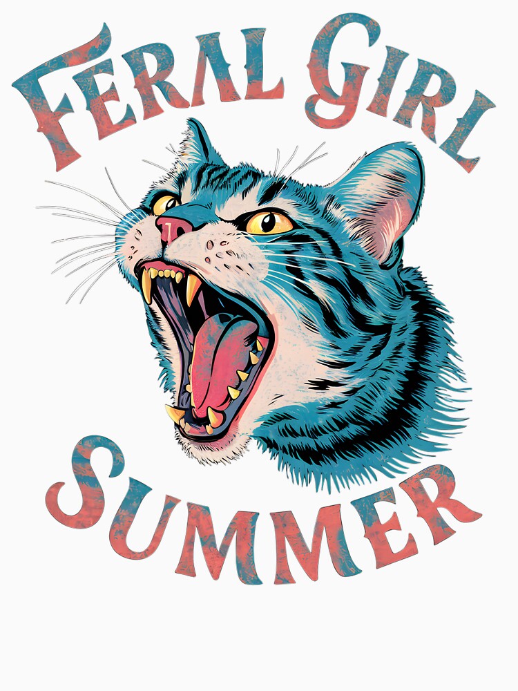 Feral Girl Summer Cat by YourPassionArt