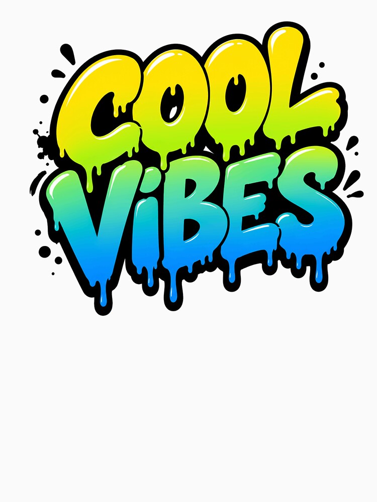 Cool Vibes Retro Neon Typography Graphic by the-dovlat