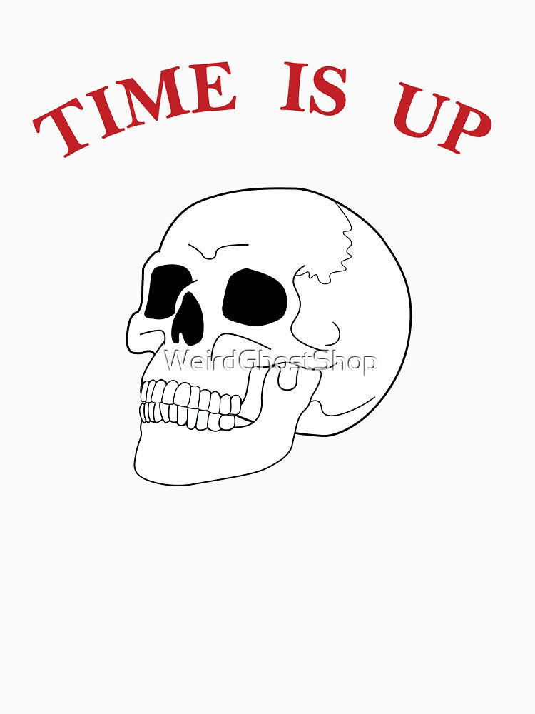 Time Is Up Skull by WeirdGhostShop