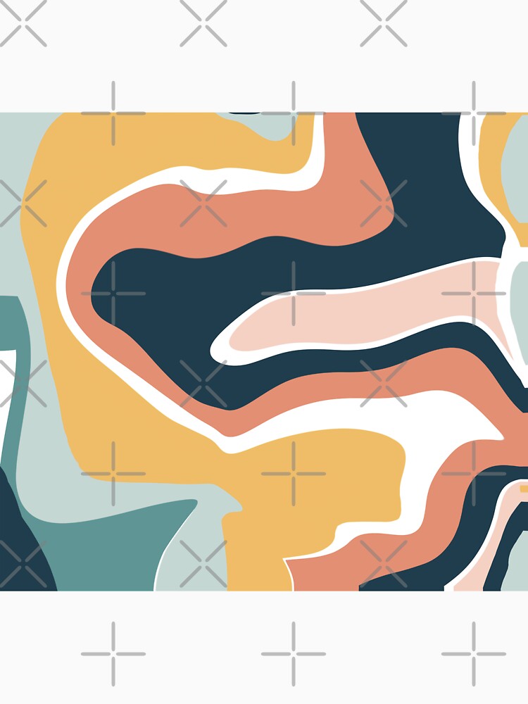 Muted Retro Marbled Swirl by KathrinLegg