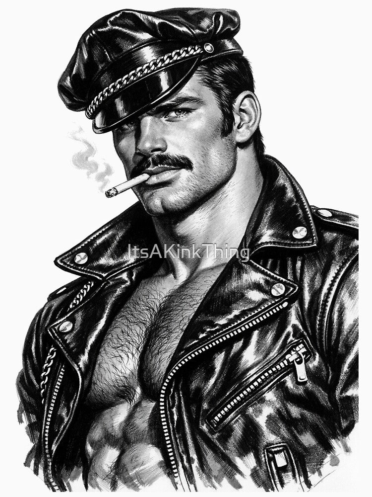 Gay Leather Biker Series Call Me Daddy Leder Pride Graphic Design by ItsAKinkThing