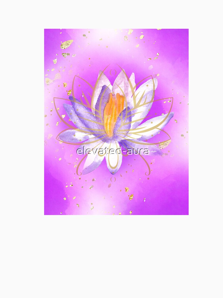 Violet Lotus Rise Graphic Print by elevated-aura
