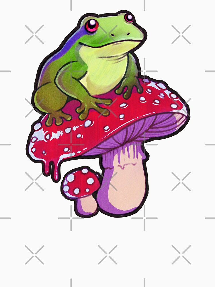 Frog on a Mushroom by Vinji-art