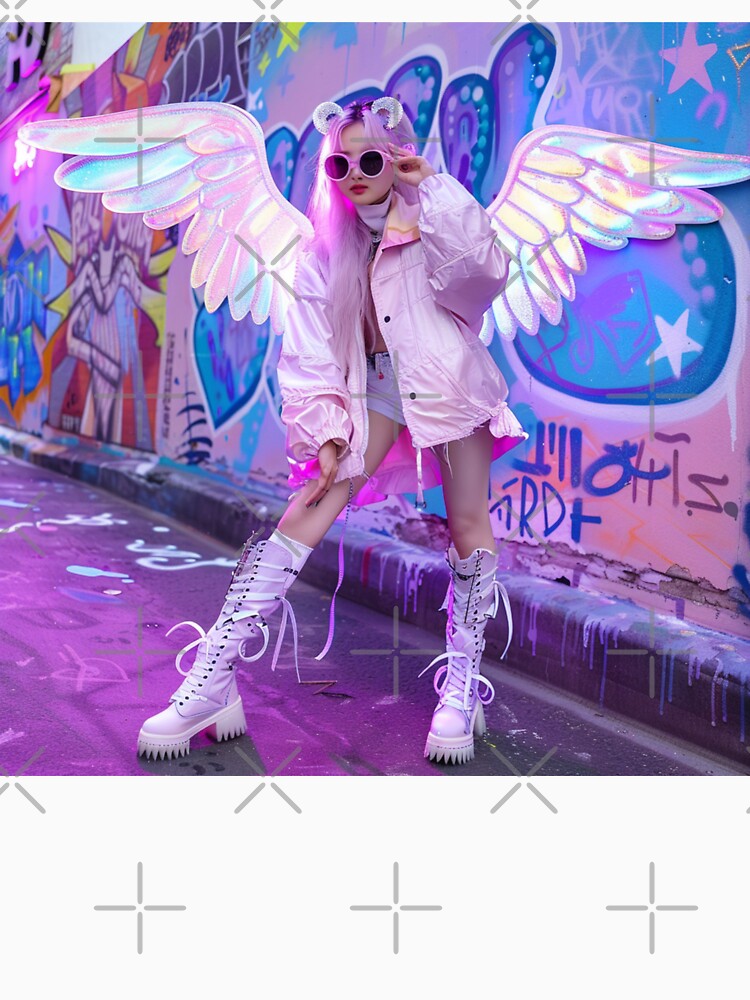 Kawaii Street Angel in Holographic Wings 홀로그램 날개를 단 귀여운 스트리트 엔젤 by 리나