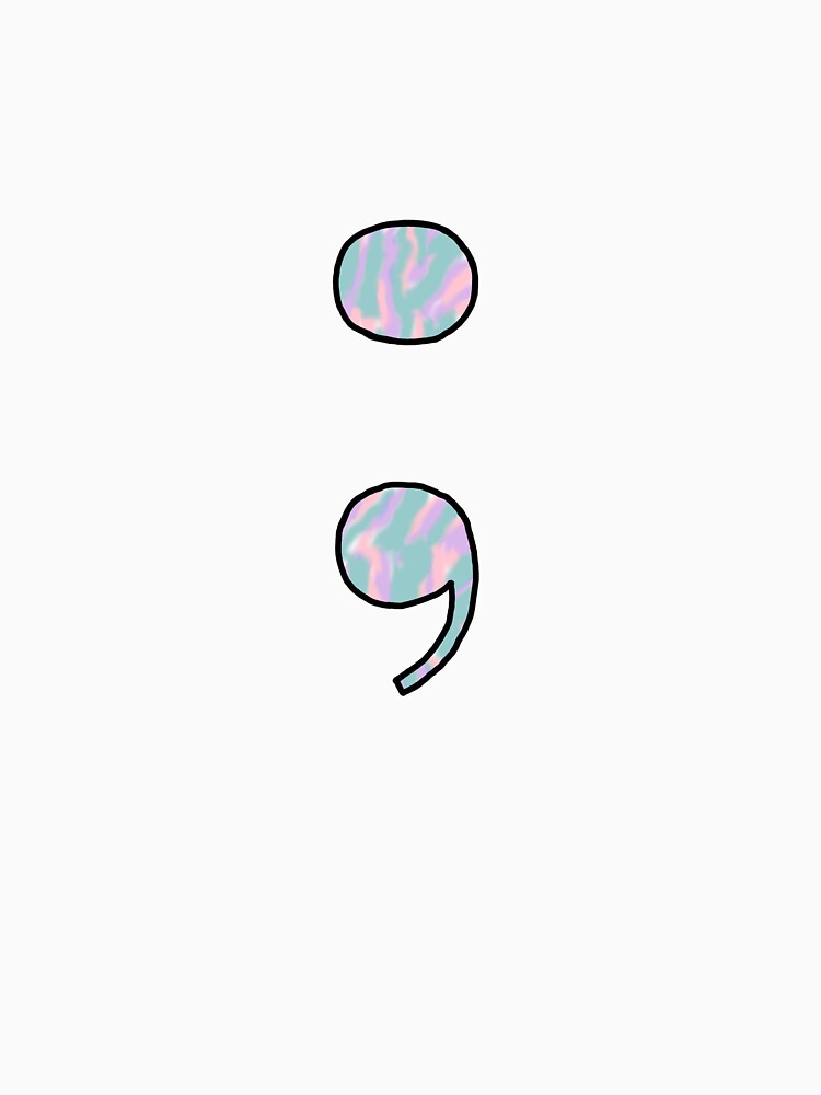 Marble Semicolon by paigeeeeeeeee