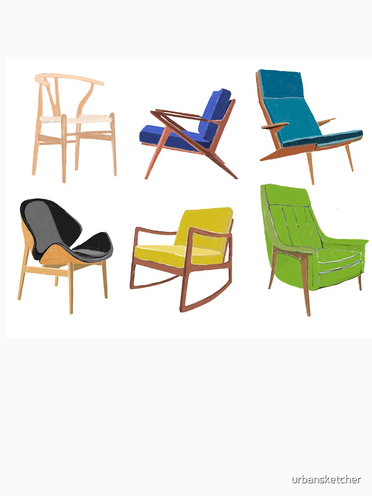 Danish Mid Century Modern Chairs by urbansketcher