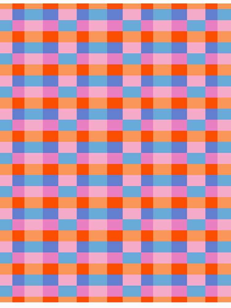 Summer Plaid in Pink and Blue by OpalEllery