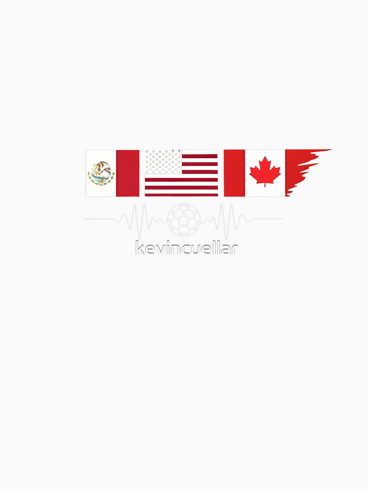 North America Soccer Heartbeat Flags 2026 Cup T-Shirt_82794888 by kevincuellar