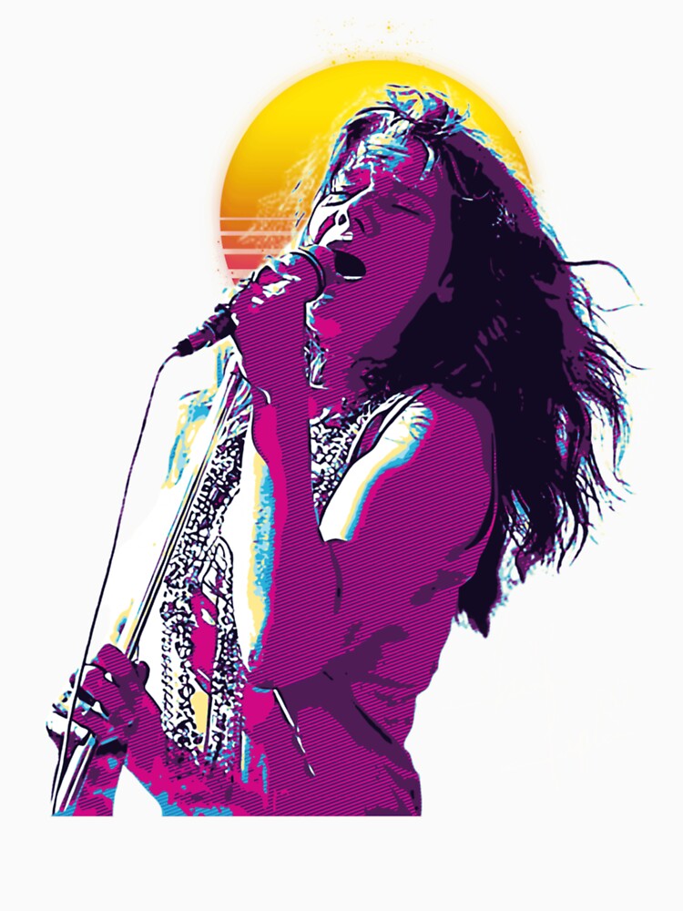 Retro Neon Janis Joplin Pink Portrait For Music Fans Gift For Concert Lovers by MelissaLapp