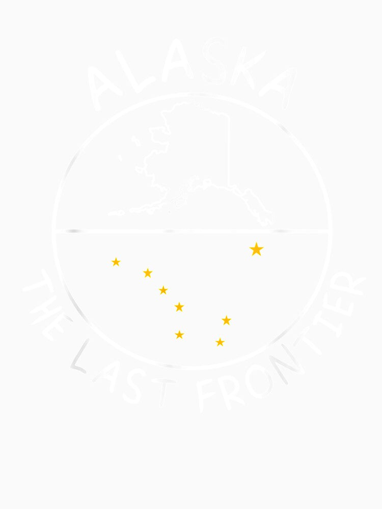 Alaska The Last Frontier Plain Map And Flag For Alaskan Guys by charissamo77
