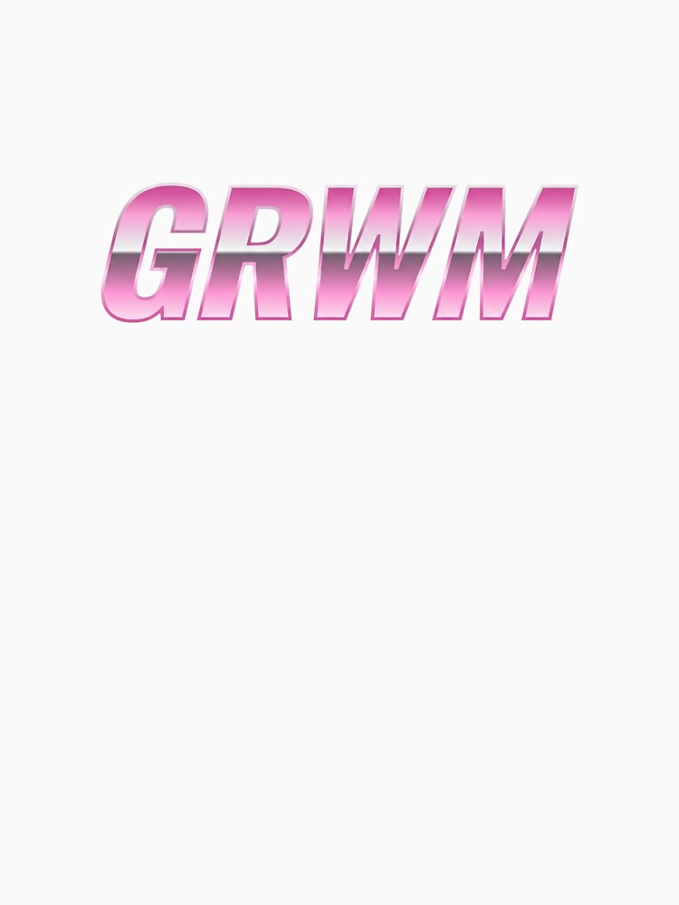 GRWM Y2K Cyber Pop Pink Metallic Typography Aesthetic by DuckOddity