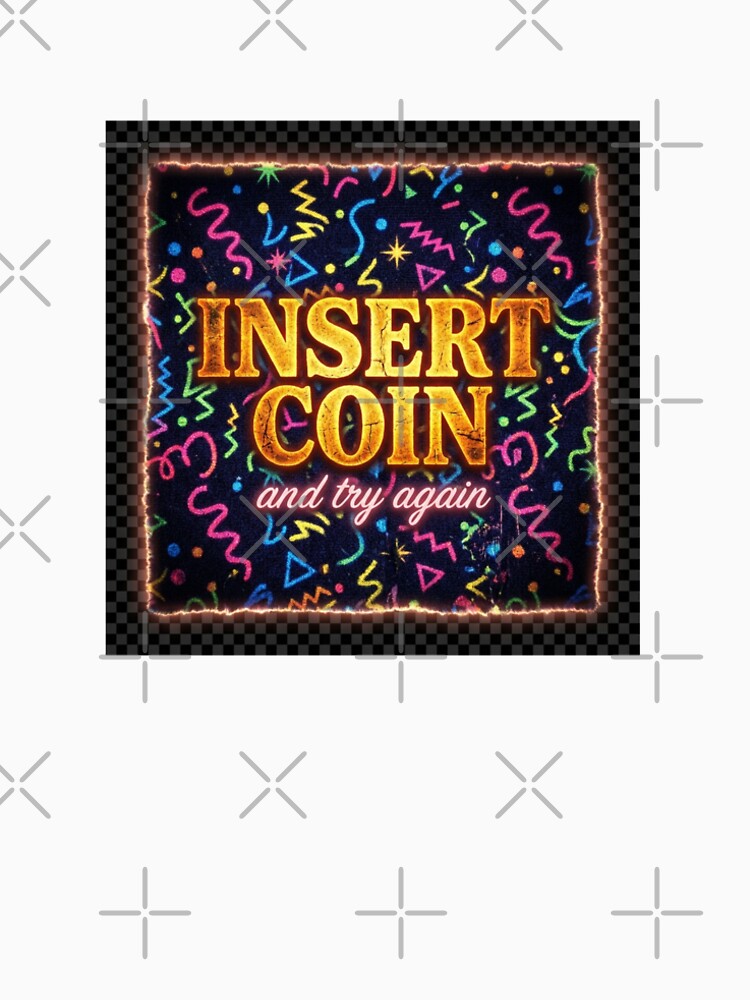 Vintage Arcade Insert Coin Tee | Neon Streetwear Gamer Shirt by DmaarGroup