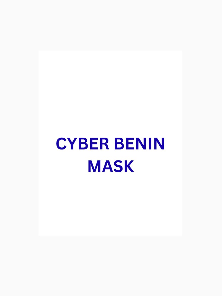 Neo-Nigeria Cyber Benin Mask Electric Blue by Naija Aura Studio