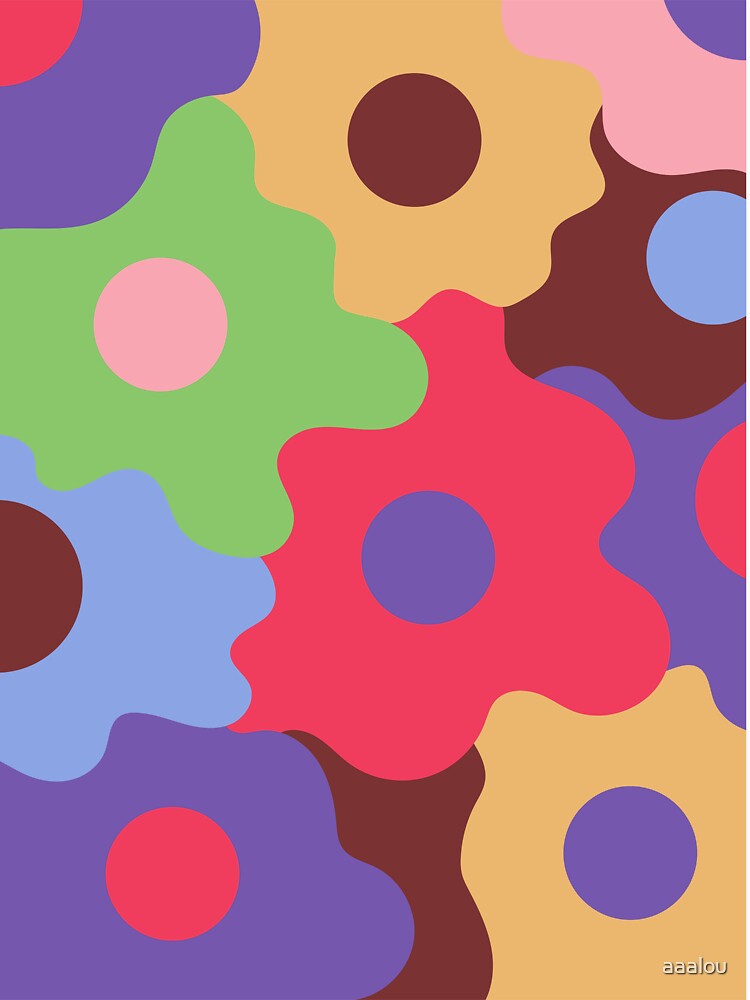 Retro Groovy Flowers - True Spring Seasonal Color Palette by aaalou