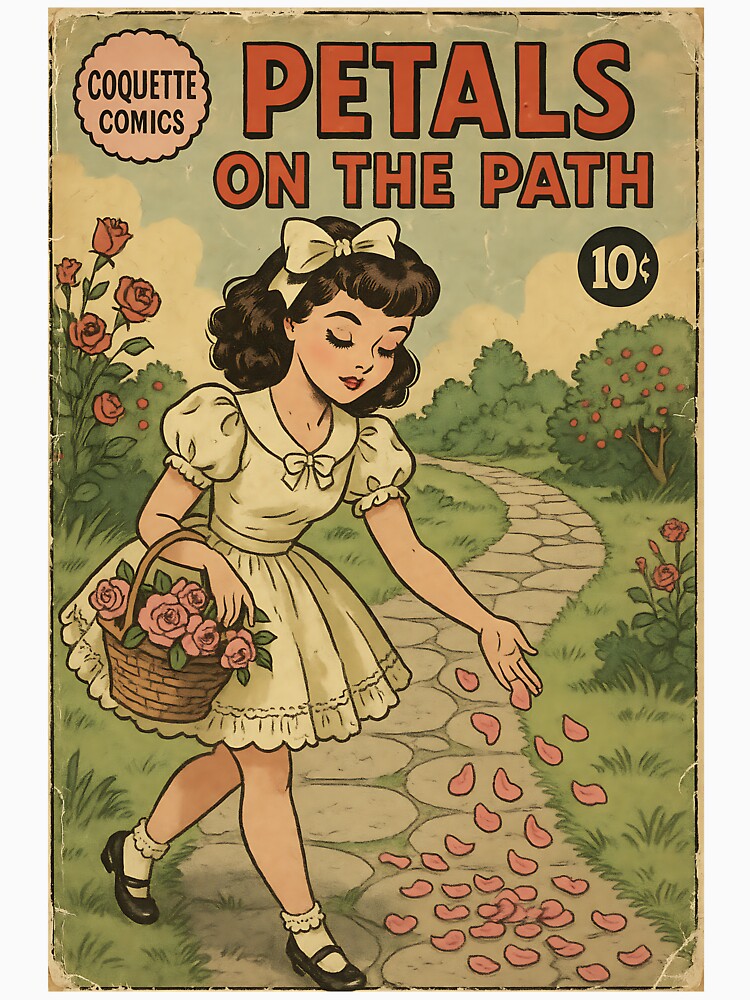 Delicate Coquette Aesthetic: Petals on the Path by bapupa