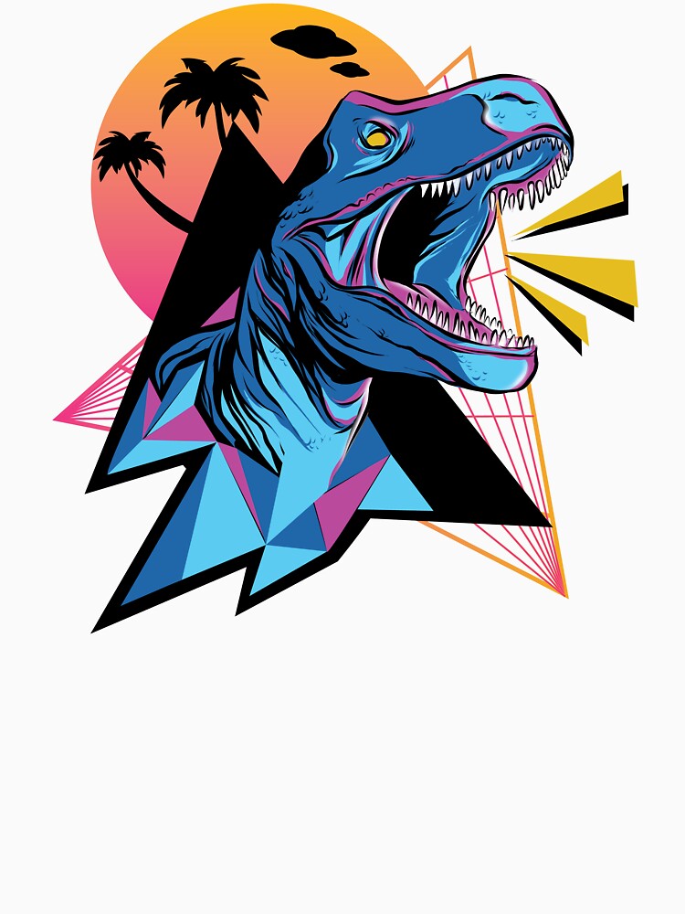 Vaporwave T-Rex Dino Aesthetic Vaporwave by Amazing Designs
