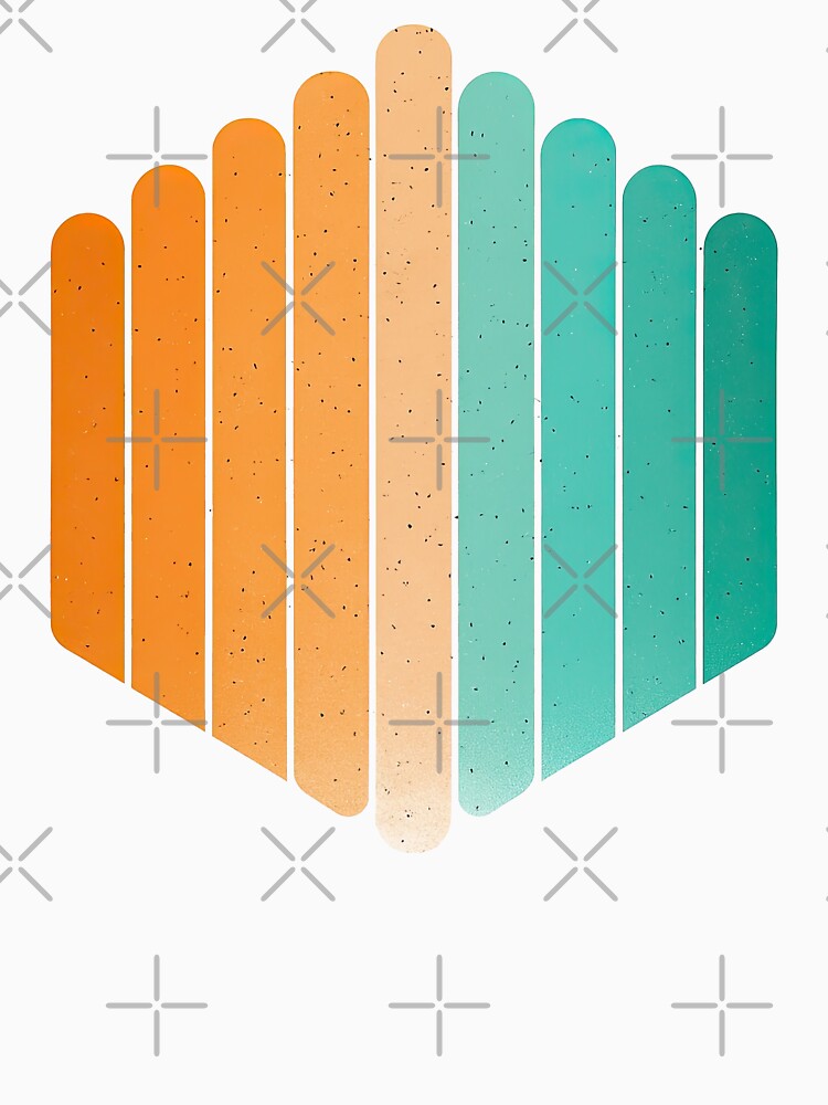 Geometric Retro Gradient Sunset Stripe Design by ArtfulWeave