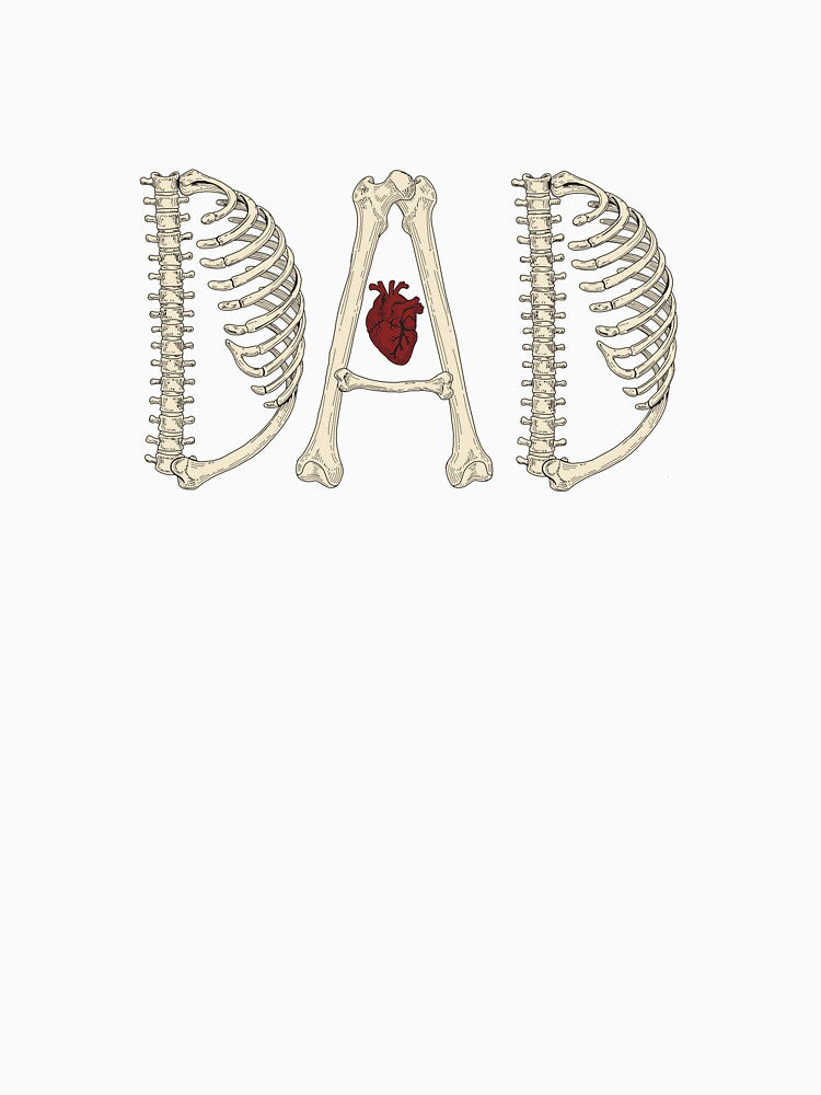 Skeleton Dad Anatomical Bones DAD Typography by jonrbdesigns