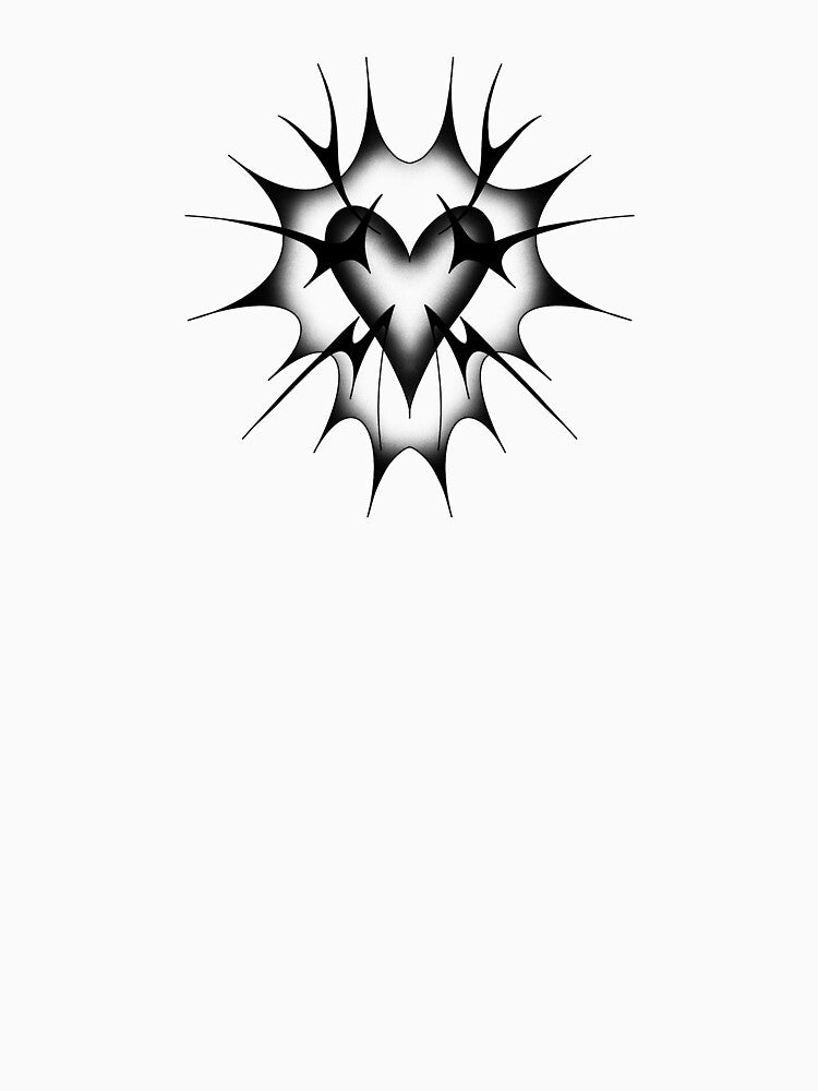 Y2K Neotribal Spike Heart Design by creamings0da