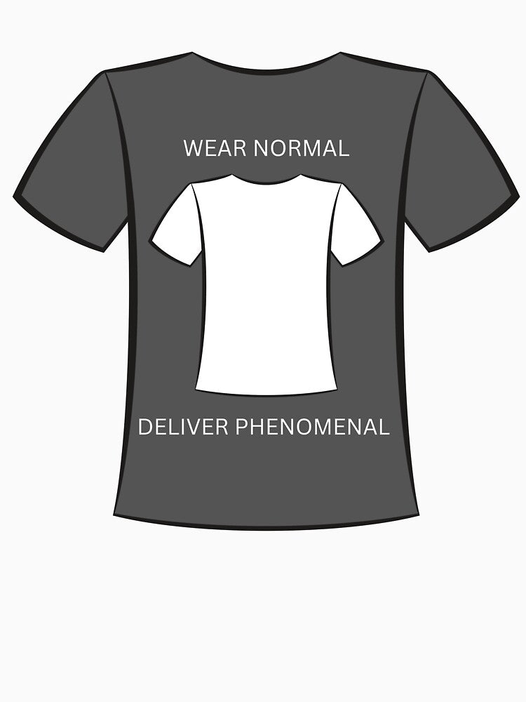 Wear Normal Deliver Phenomenal – Double Layer Modern Aesthetic Tee by rebuZZ-Apparels-The Minimalistic Buzz
