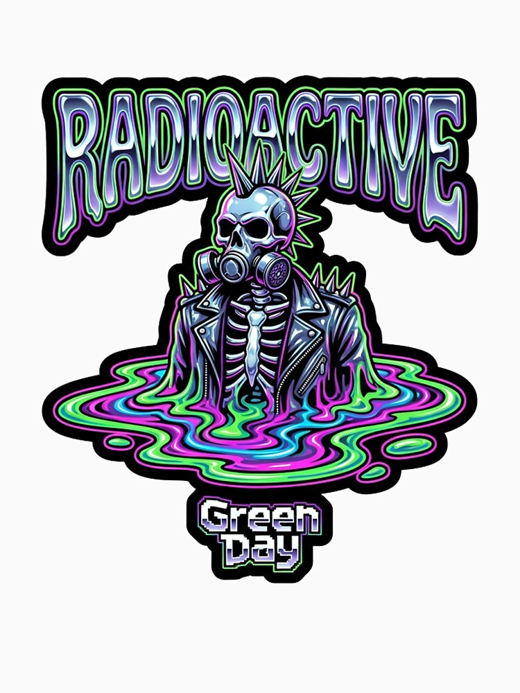 "Radioactive" Cyberpunk Y2K Skeleton Punk Rock Graphic by benjyjump