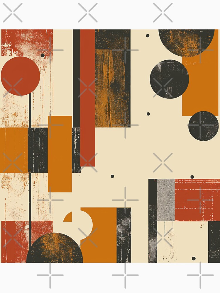 Mid Century Modern Geometric Abstract | Bauhaus Retro Minimalist Wall Art by GrinGalore