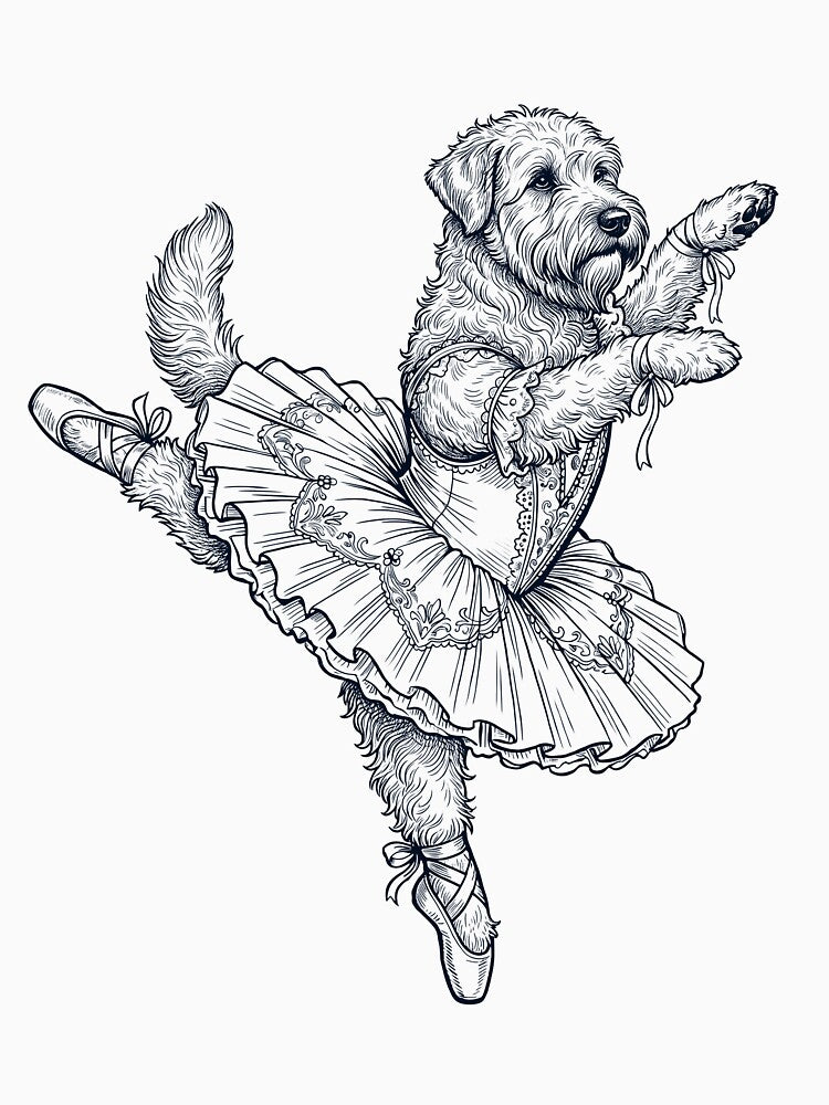 Vintage Soft Coated Wheaten Terrier Ballet Dancer Ballerina Dog Lover by dian-rody-crest