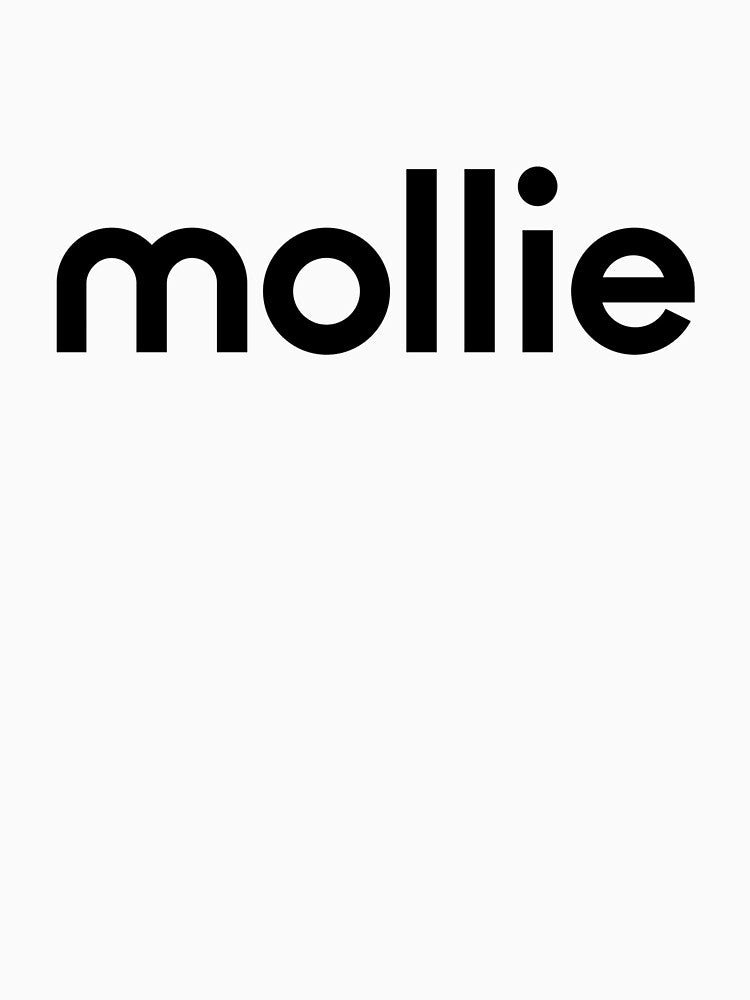 Mollie Minimalist Black Monochrome Design by mseopr