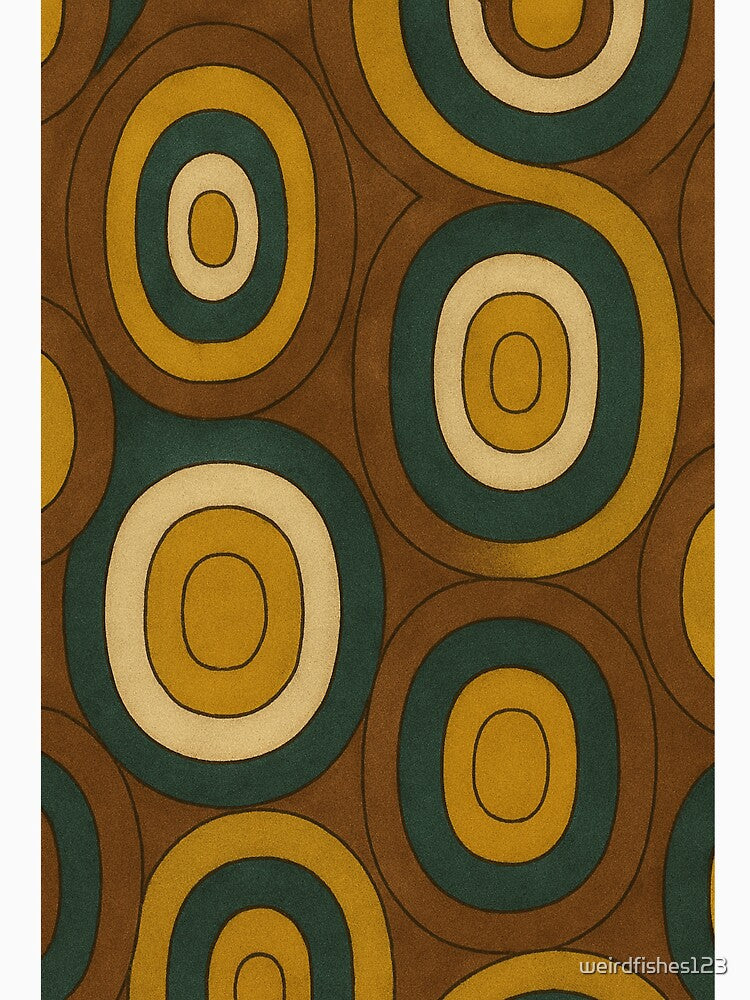 Retro Earth Tone Geometric Circles by weirdfishes123