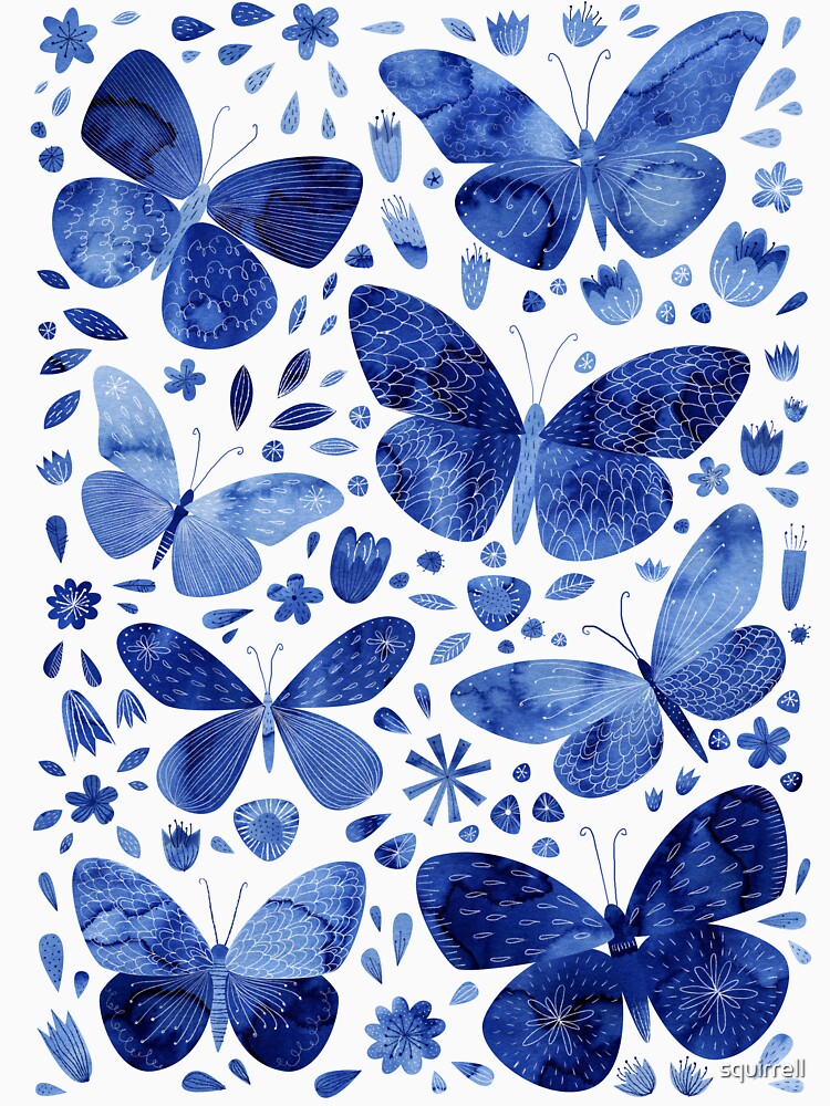 Blue Butterflies by squirrell